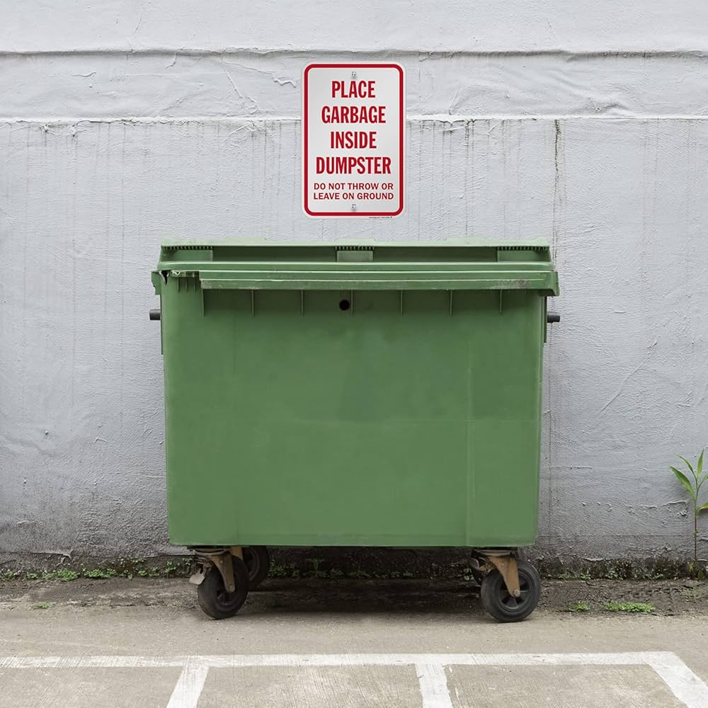 Amazon.com: SmartSign 18 x 12 inch “Place Garbage Inside